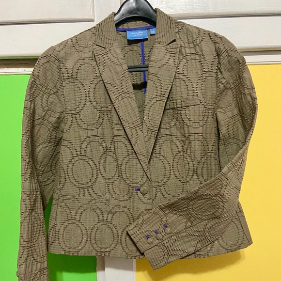 Women's Simply Vera Vera Wang Jacquard Crop Jacket - Picture 1 of 6